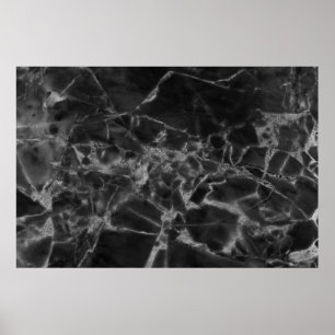 Poster Padrões da superfície de mármore preto que parecem