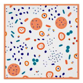 Pôster Padrões de Estilo Laranja Art Design