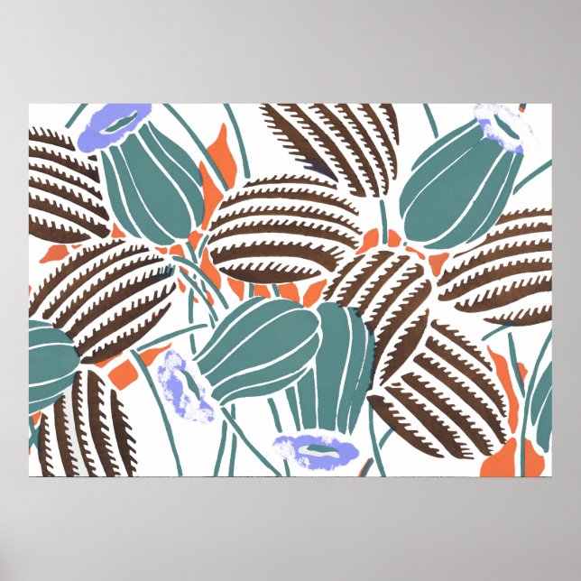 Poster Padrões de flores A (Frente)