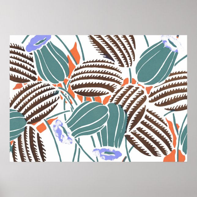 Poster Padrões de flores A (Frente)