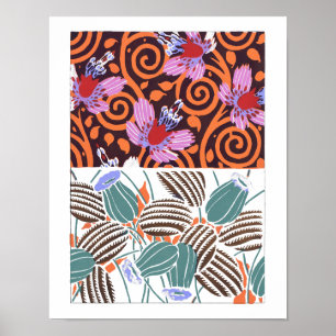 Poster Padrões de flores de vindima II Pequenas