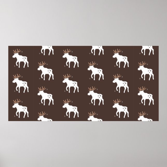 Poster Padrões de fundo constantes no estilo escandinavo (Frente)