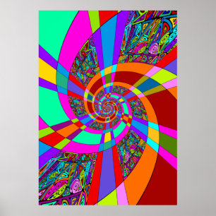 Poster Padrões De Mão E Digitalmente Pintados Artigo 3º