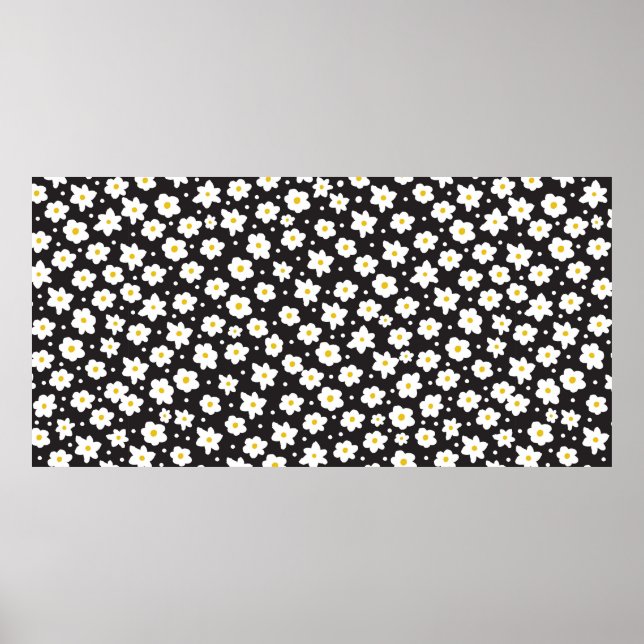 Poster Padrões de margarida sem costura (Frente)