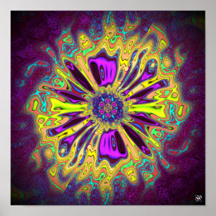 Poster Padrões florescentes v1 de pareidolia