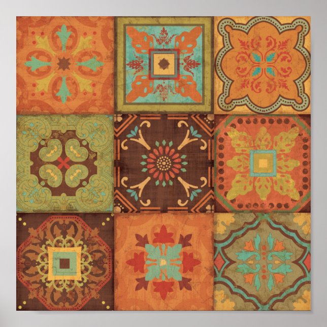 Poster Padrões indianos (Frente)