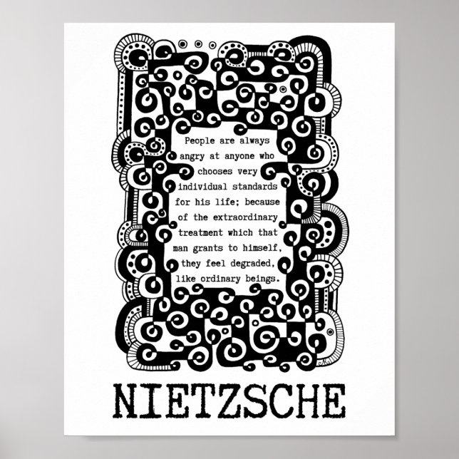Poster Padrões INDIVIDUAIS, citação de Nietzsche (Frente)