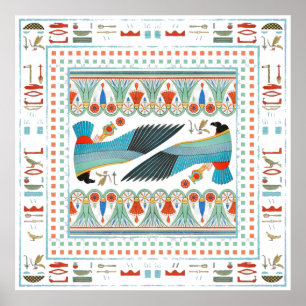 Poster Padrões ornamentais sem costura egípcios I