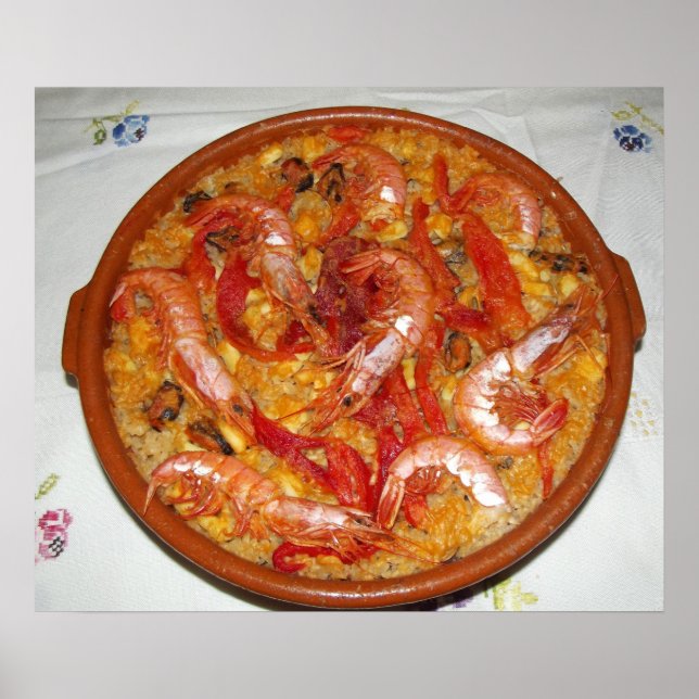 Pôster Paella De Marisco Póster (Frente)