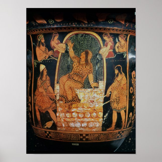 Poster Paestan Redfigured 'bell-krater' (Frente)
