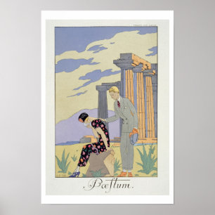 Poster Paestum, 1924 (impressão do pochoir)