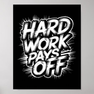 Poster Pagamento do Trabalho do duro Desativado - Cotação