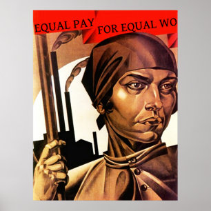 Pôster Pagamento igual dos direitos das mulheres do ~ do