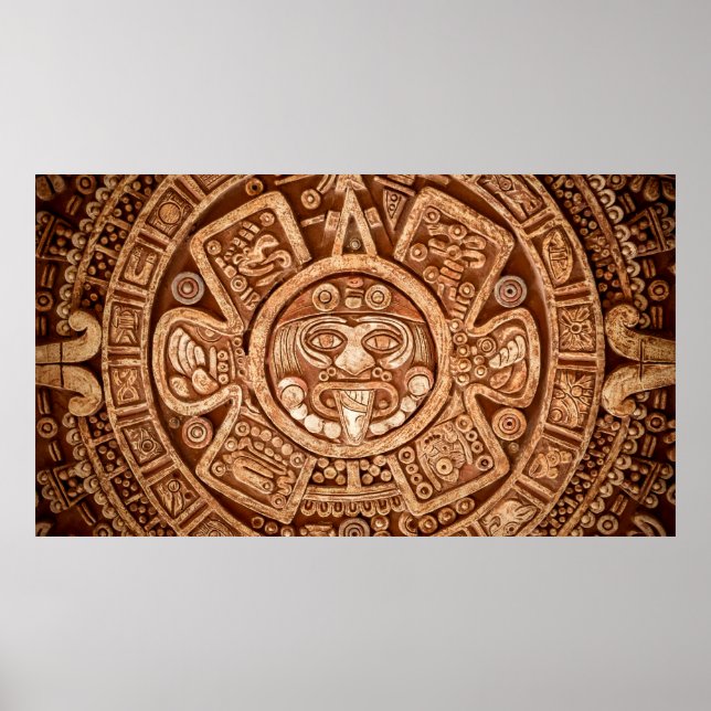 Poster Pagan ornament of a tribe Maya texture (Frente)