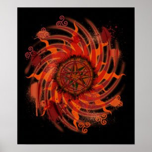 Poster pagão do preto do gráfico 01