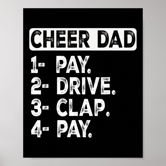 Poster Pagar Dirigir Aplaudir Aplaudir Pai Cheerleading P (Frente)