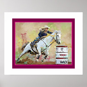 Poster Pageant de Barrel Racer Miss Rodeo
