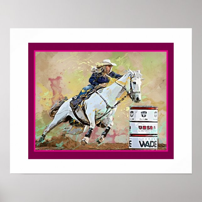 Poster Pageant de Barrel Racer Miss Rodeo (Frente)