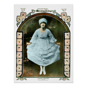 Pôster Página de Cheio de jornal Vintage Foto de Gladys H