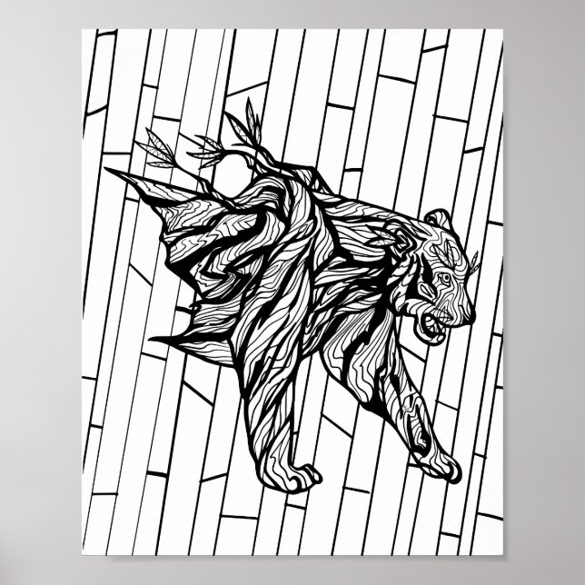 Poster Página de Coloração - Ano do Tigre (Frente)