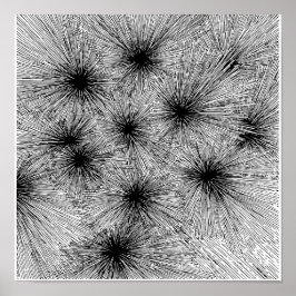 Poster Página de Colorir Abstrata com Borrão de Tinta Din