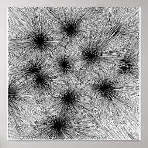 Poster Página de Colorir Abstrata com Borrão de Tinta Din