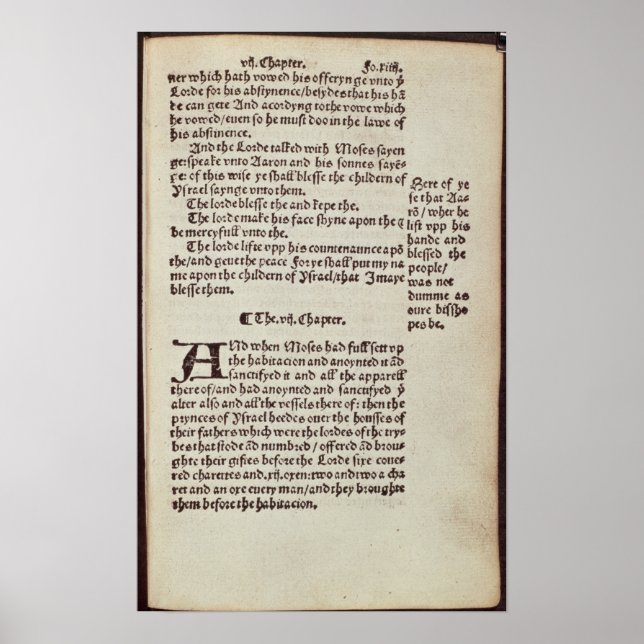 Poster Página de texto Antigo Testamento (Frente)