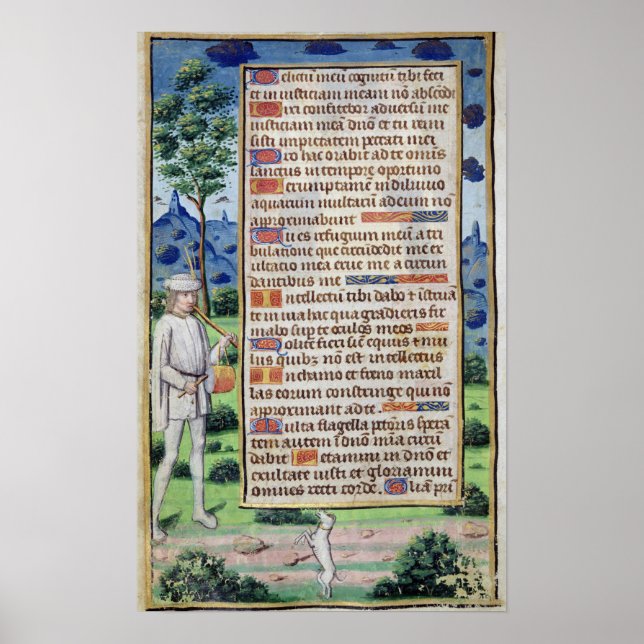 Pôster Página de texto com detalhes de borda de um (Frente)