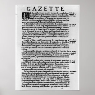 Poster Página de texto da "La Gazette"