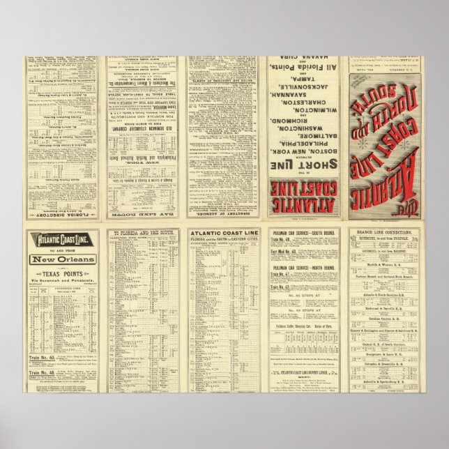 Poster Página de texto Linha da costa atlântica (Frente)