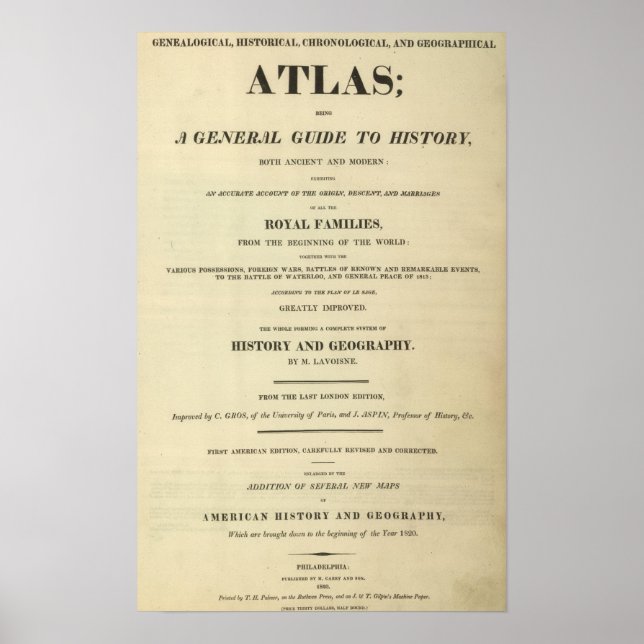 Pôster Página de Título Completa Genealógica, Histórica (Frente)