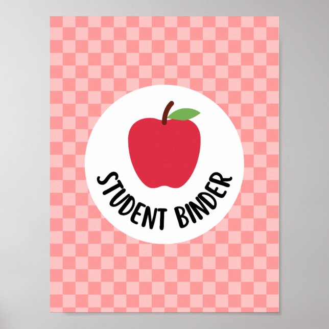 Poster página de título de fichário de estudante para pro (Frente)
