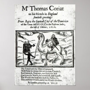 Pôster Página de título, viagens de Thomas Coryat na Índi