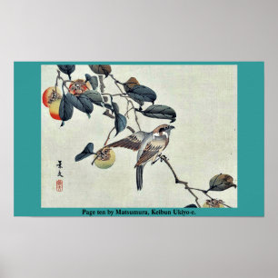 Pôster Página dez de Matsumura, Keibun Ukiyo-e.