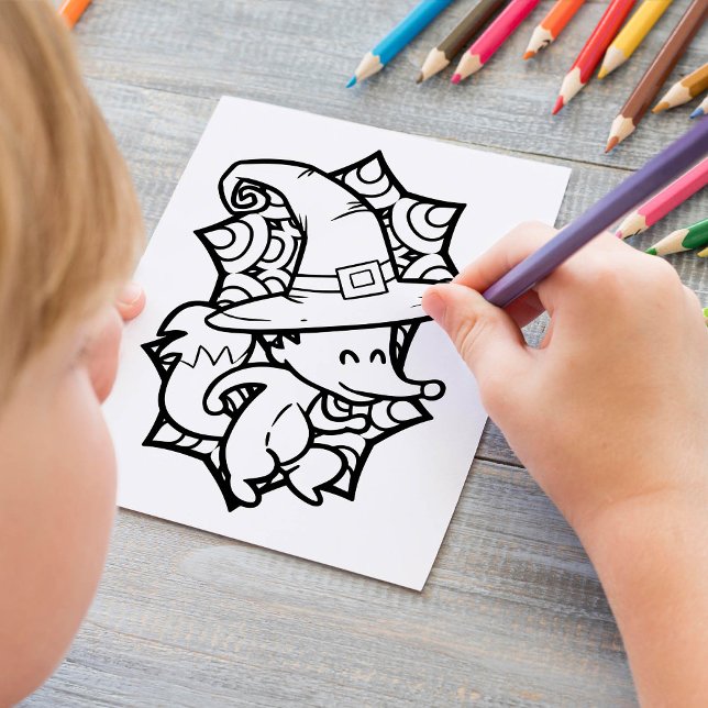 Poster Página Dia de as Bruxas engraçado Fox Dancing Colo (Criador carregado)