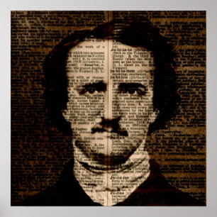 Poster Página do dicionário de Edgar Allan Poe