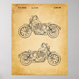 Poster Página do livro velho da patente do cobrir do