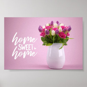 Poster Página inicial doce do Buquê Floral