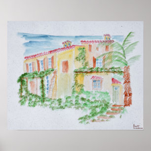 Pôster Página inicial francesa da água  Sul de França