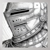 Página para Colorir de Capacete de Cavaleiro Medie
