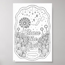 Poster Página para Colorir Título Chase the Light