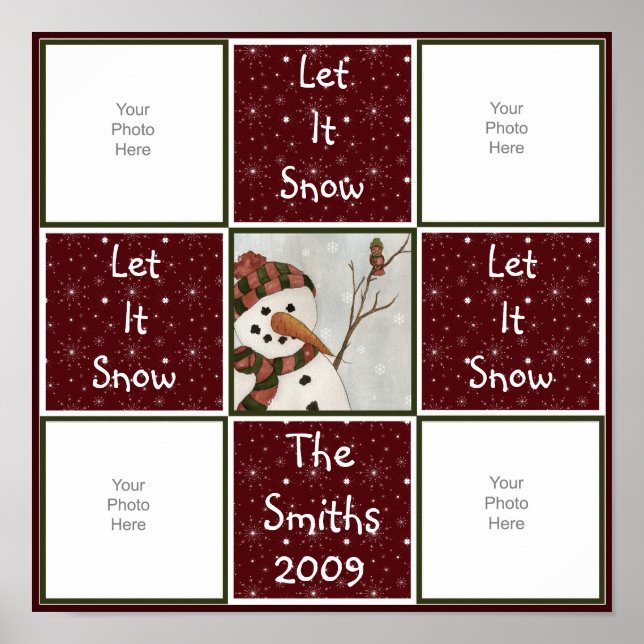 Pôster Página Snowman Quilt Scrapbook (Frente)