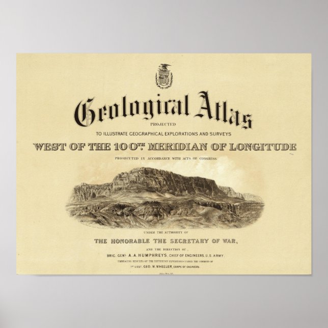 Pôster Página Título do Atlas Geológico (Frente)