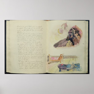 Pôster Páginas de Paul Gauguin   de "Noa Noa", 1893-94