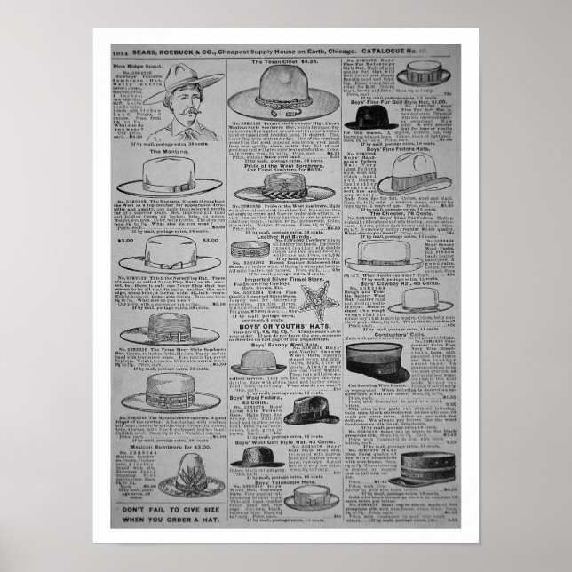 Poster Páginas de Sears, Roebuck de Chicago, catálogo de (Frente)