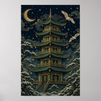 Poster Pagode Esmeralda Neve – Chinesice Cristã Mal-humor