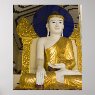 Pôster Pagode Shwedagon (Paya), grande local de templo qu