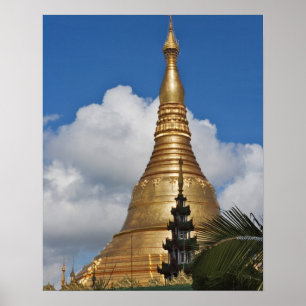 Pôster Pagode Shwedagon, Yangon, Myanmar