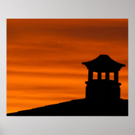 Poster Pagode Silhueta