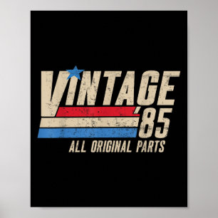Poster Pai 40 Retroativo Do Vintage 85 De 1985 Para Homen